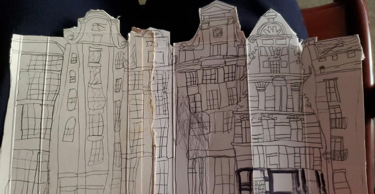 Children's drawing & collage work